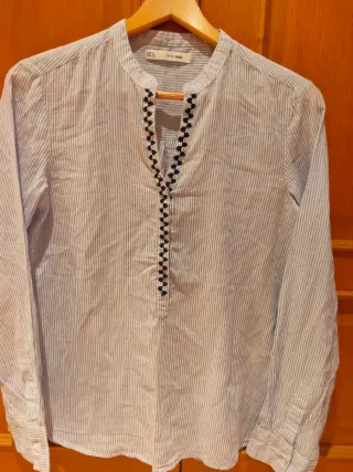 Camisa rayas azules y blancas talla S
