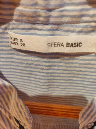 Camisa rayas azules y blancas talla S