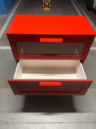Cómoda Brimnes Roja Ikea