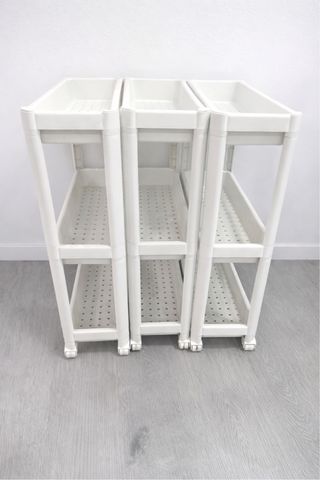 Lote 3 Carritos Auxiliares Blancos Ikea