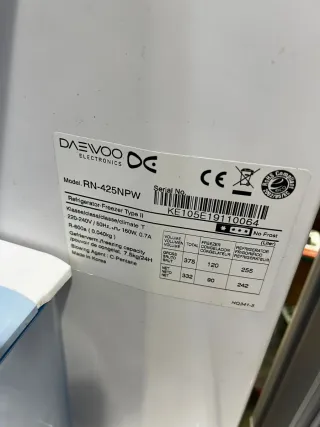 Frigorífico Daewoo Blanco A+