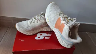 Zapatillas New Balance Mujer/Niña Blancas Naranja