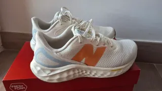 Zapatillas New Balance Mujer/Niña Blancas Naranja