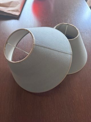 Pantalla lámpara mesita noche azul