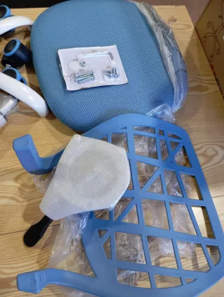 Silla de escritorio giratoria azul