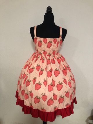 Vestido Kawaii Lolita Japonés Fresas