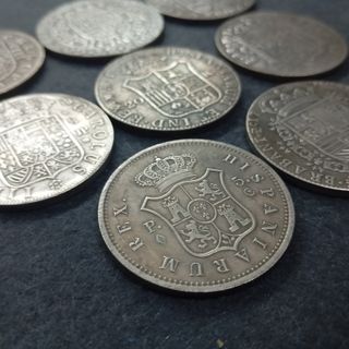 (N°48) ESPAÑA 9 MONEDAS ANTIGUAS DE COLECCIÓN