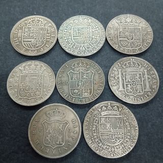 (N°48) ESPAÑA 9 MONEDAS ANTIGUAS DE COLECCIÓN