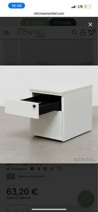 Cajonera Metálica Blanca