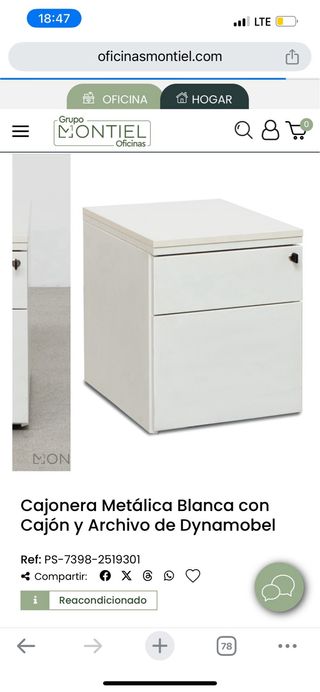 Cajonera Metálica Blanca