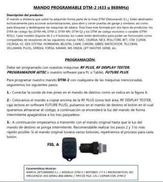 Mando tactil máquina expendedora NUEVO DTM-TACTIL
