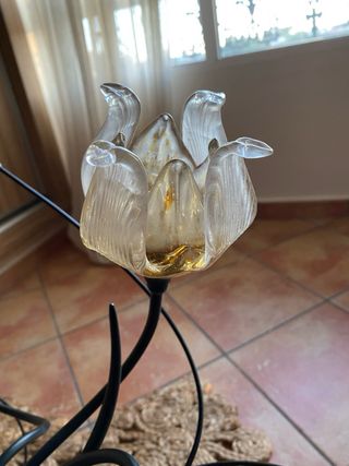 Lámpara de techo cristal y metal