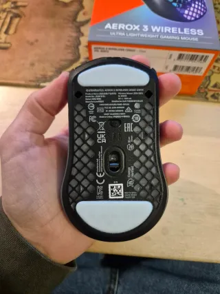 Steelseries Aerox 3 Wireless Mouse Nero