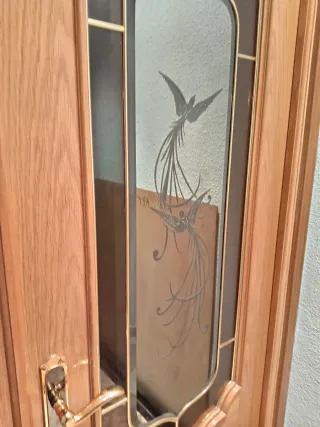 Urge Puerta doble roble tallado