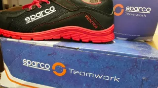 Zapatos Sparco Negros y Rojos