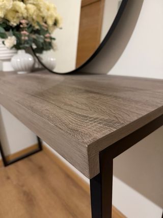 Aparador madera y metal negro 120cm