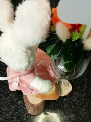 Arranjo Cera Coelhinha Feliz Páscoa