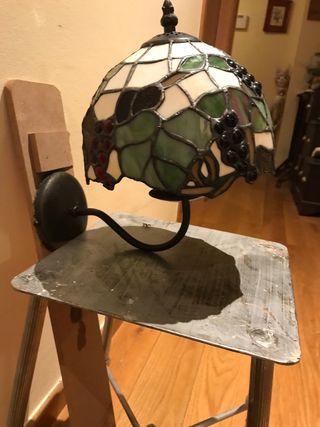 Juego 2 Lámparas Tiffany Cristal y Metal