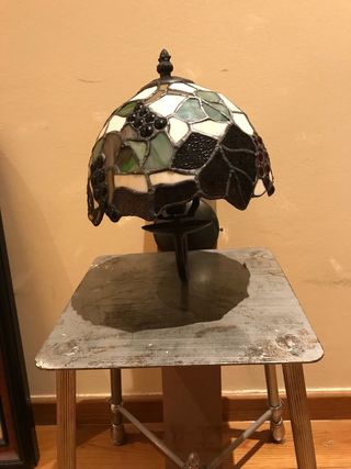 Juego 2 Lámparas Tiffany Cristal y Metal