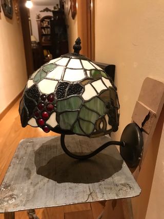 Juego 2 Lámparas Tiffany Cristal y Metal