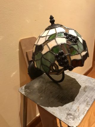 Juego 2 Lámparas Tiffany Cristal y Metal