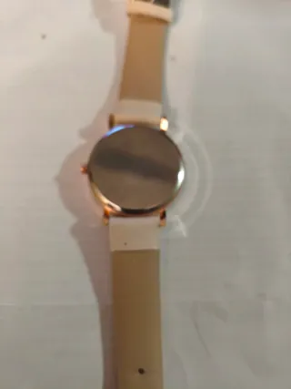Reloj Beige y Dorado