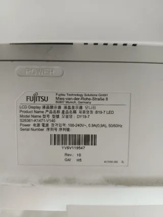 Monitor Fujitsu pc