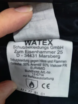 Pantalón Bomberos Negro Watex