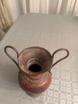 Jarrón antiguo cobre 2 asas