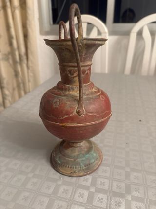 Jarrón antiguo cobre 2 asas