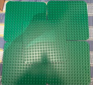Placas Base Lego Duplo Verdes De 25,5x25,5cm