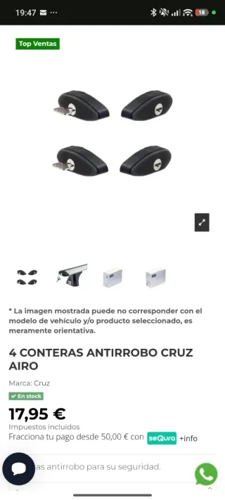 Barras portaequipajes Cruz Airo