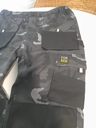 Pantalón de trabajo camuflaje gris multi bolsillo