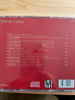 Lote de 5 CDs de María Callas.