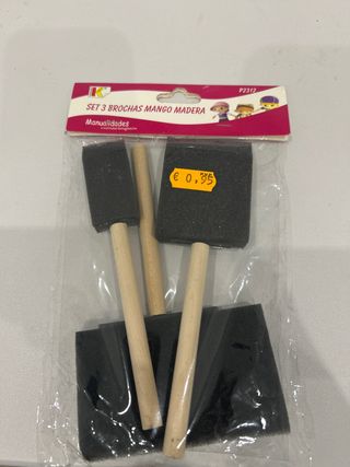 Set 3 Brochas Mango Madera