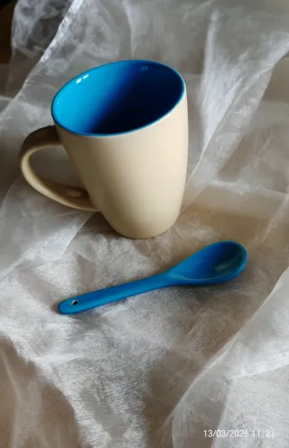 Tazza in ceramica Mulino Bianco con cucchiaino