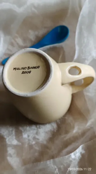 Tazza in ceramica Mulino Bianco con cucchiaino