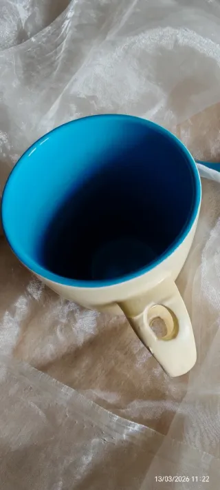 Tazza in ceramica Mulino Bianco con cucchiaino