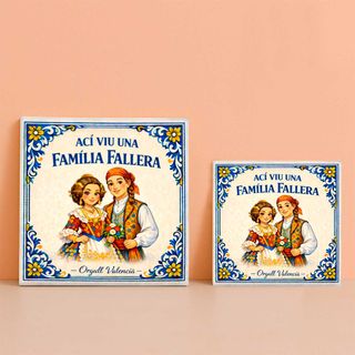 Azulejo Familia Fallera Orgullo Valenciano