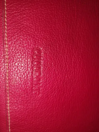 Bolso bandolera piel roja