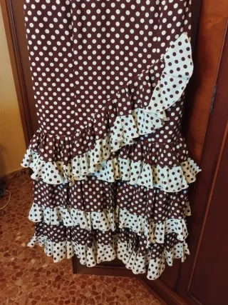 Traje de flamenca con flecos