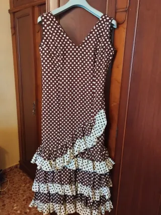Traje de flamenca con flecos