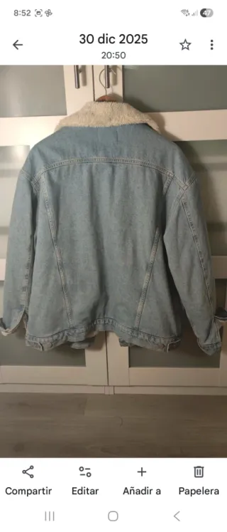 Cazadora tejana forrada borrego