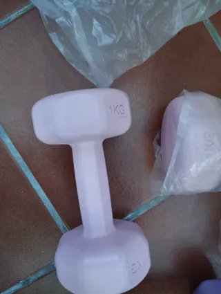 Kit 4 Pesas 1kg Rosa y Moradas