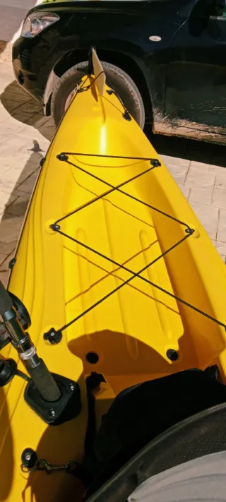 Kayak Triumph 13 pesca/travesia, amarillo con extr