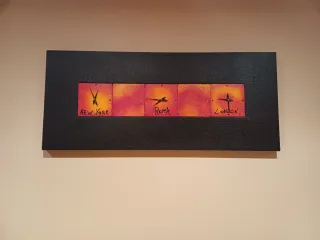 Cuadro decorativo con horas de ciudades