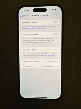 iPhone 15 Negro 128GB como nuevo