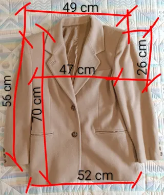 Traje mujer lana beige chaqueta falda Corté inglés