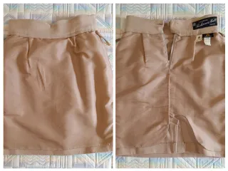 Traje mujer lana beige chaqueta falda Corté inglés