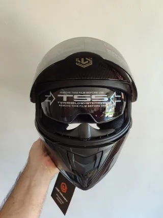 Casco integral M pintura carbono